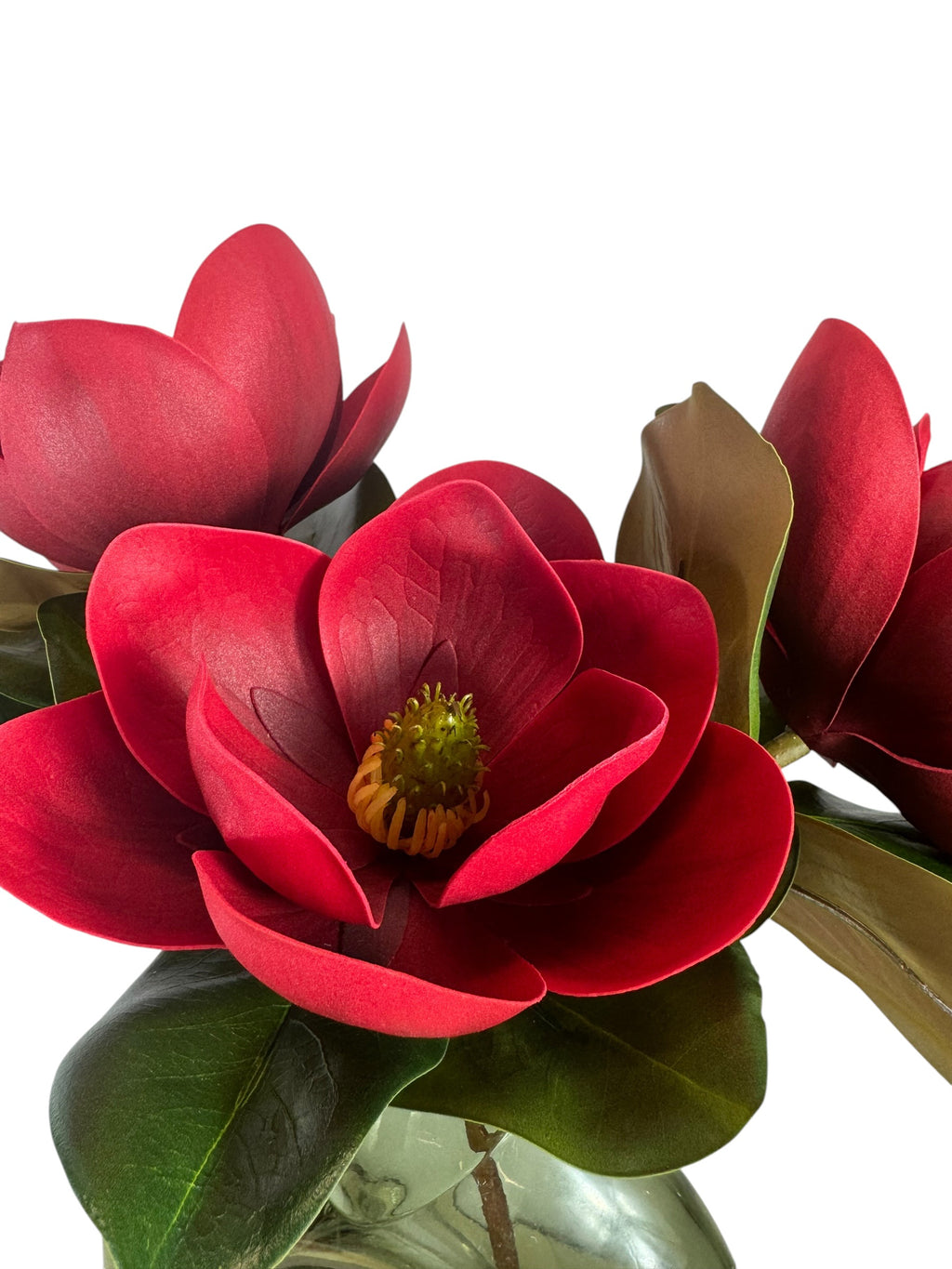 18" Tall Faux Magnolia Red