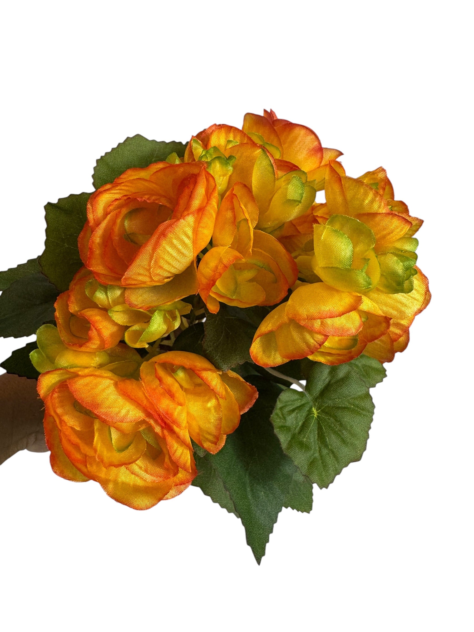 10" Faux Begonia Bush