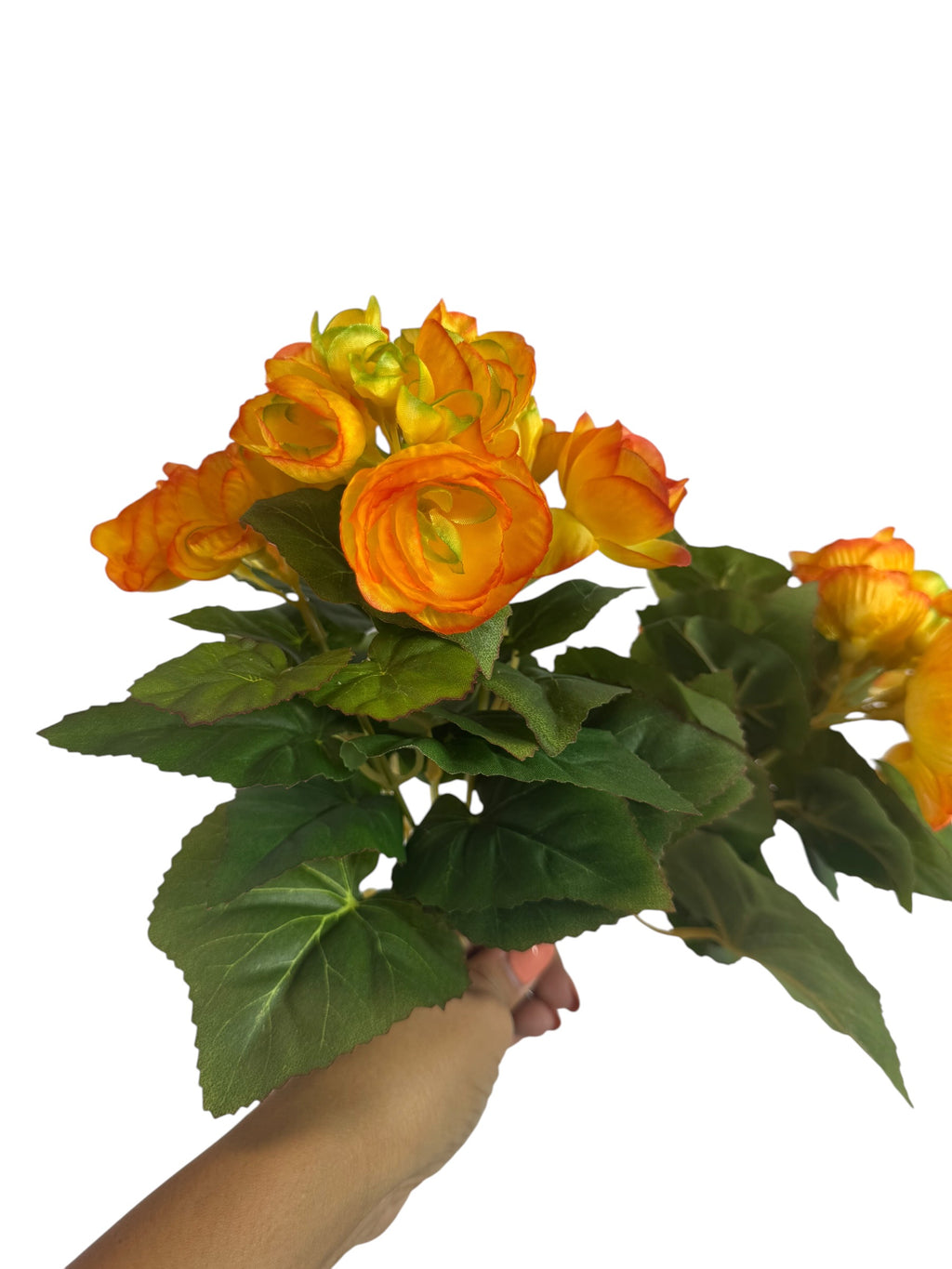 10" Faux Begonia Bush