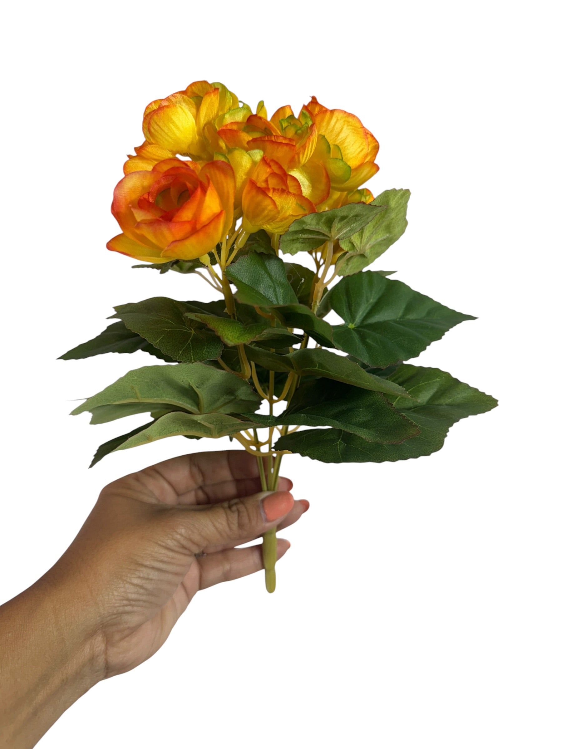 10" Faux Begonia Bush