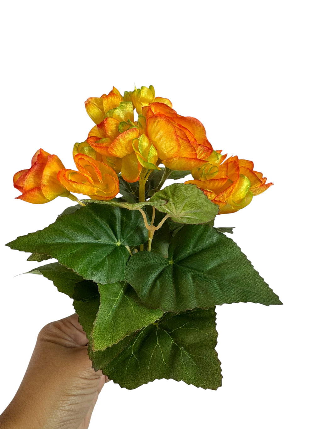 10" Faux Begonia Bush