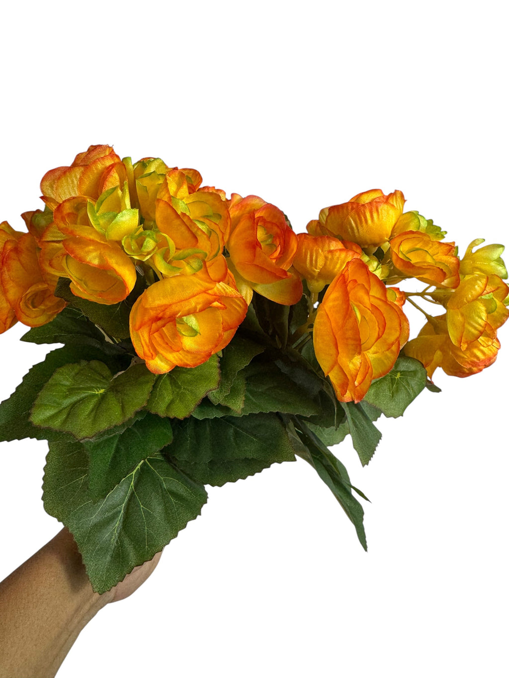 10" Faux Begonia Bush