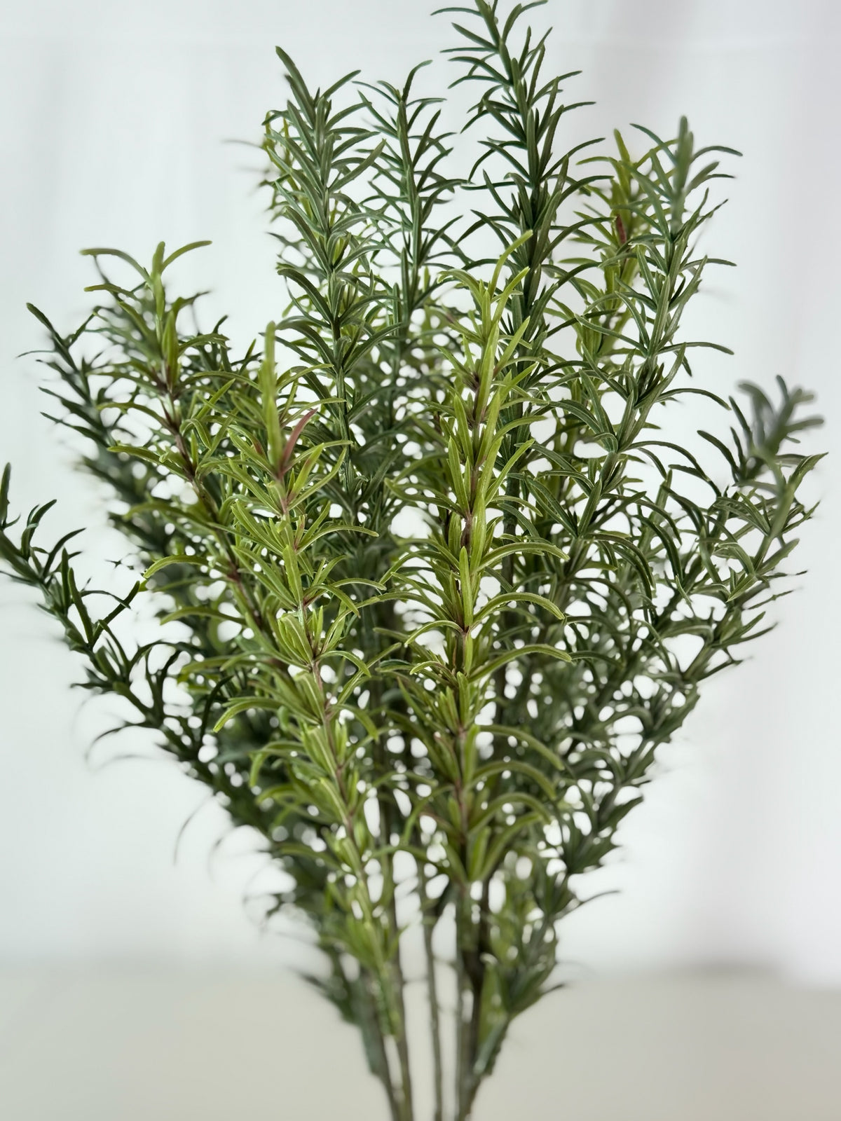 Artificial Bloom artificial rosemary botanical stem with realistic green needle-like leaves for home decor