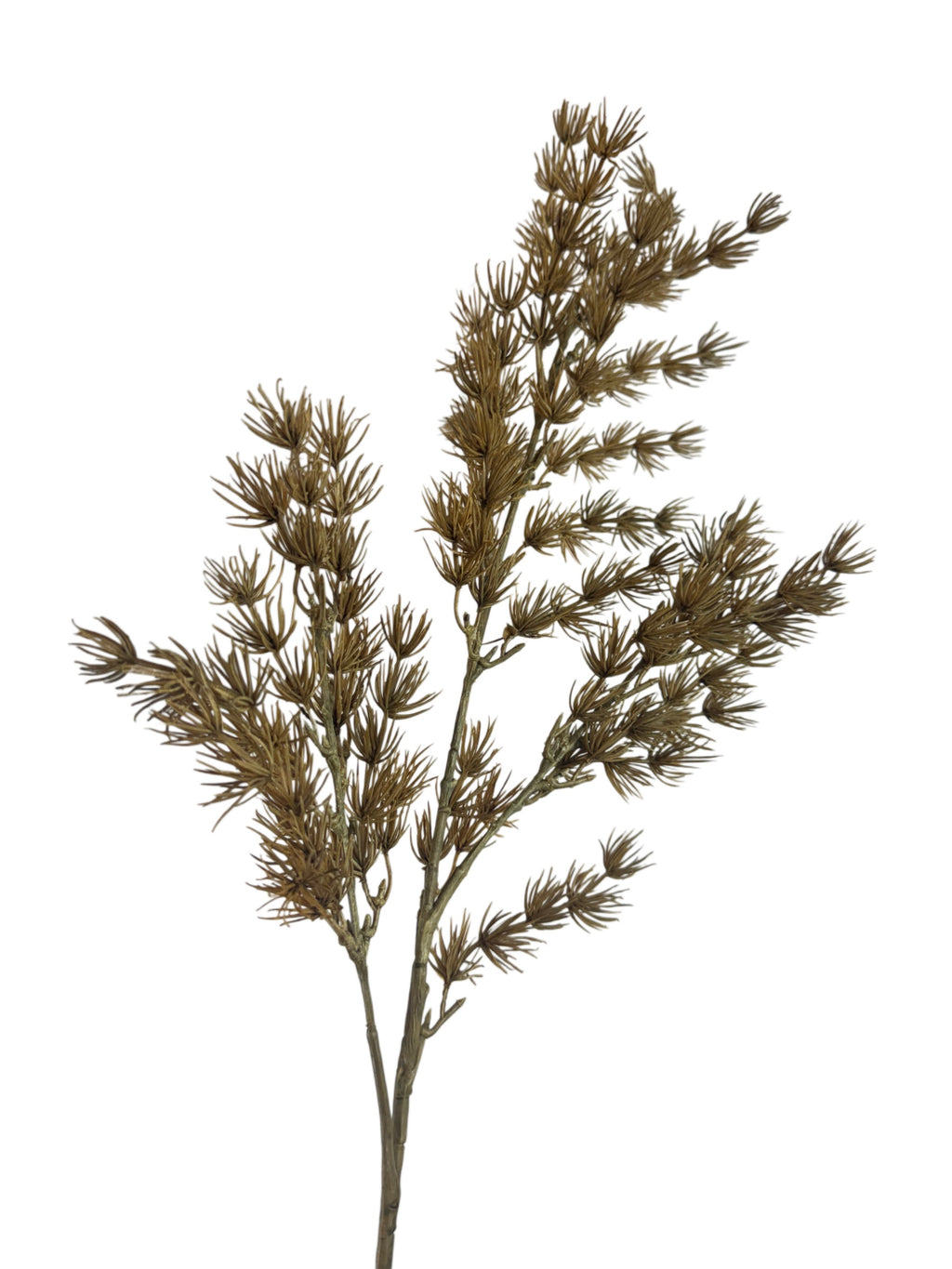 Artificial Bloom decorative brown botanical branch with realistic needle-like foliage for home decor