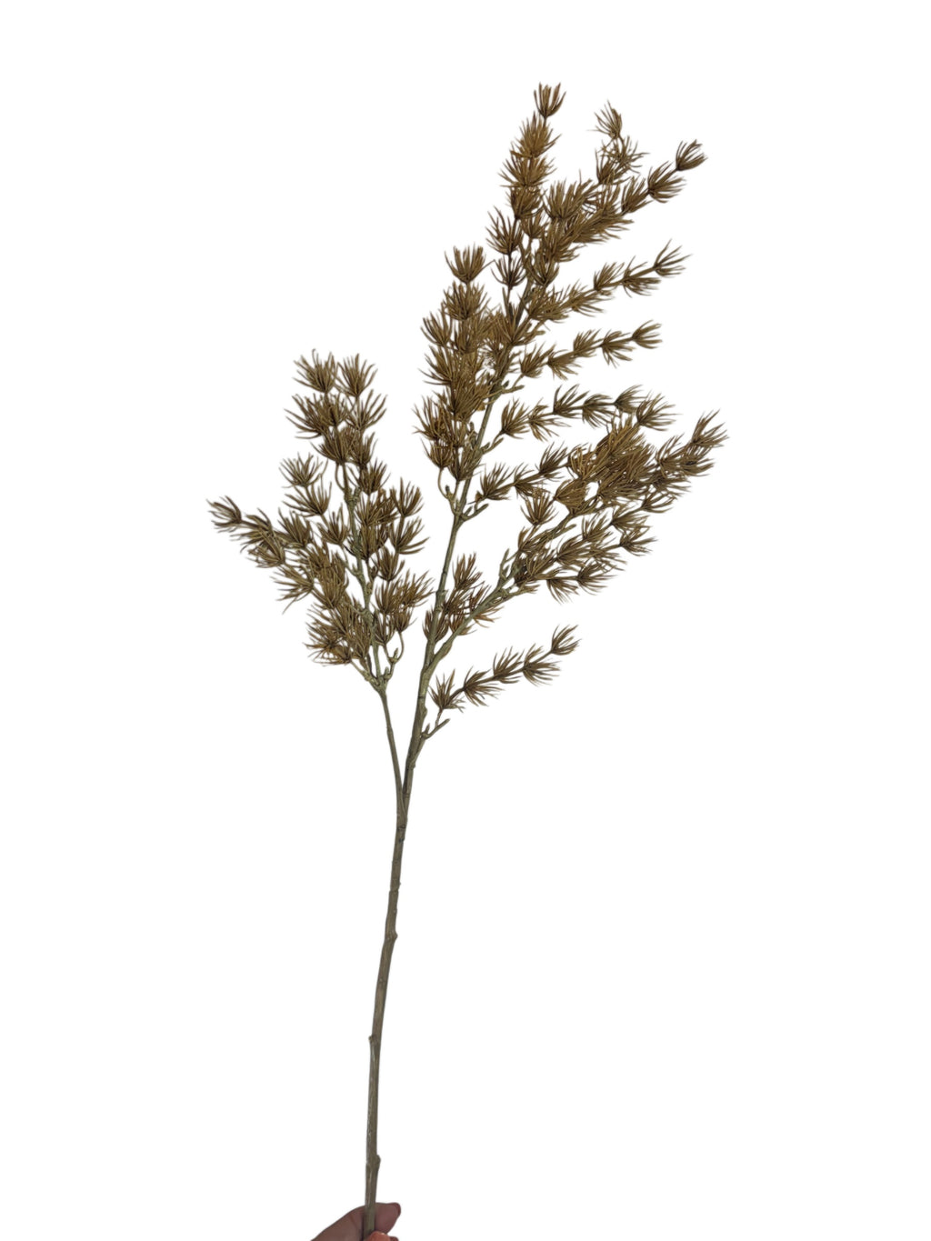 Artificial Bloom brown faux botanical branch with needle-like foliage for home decor