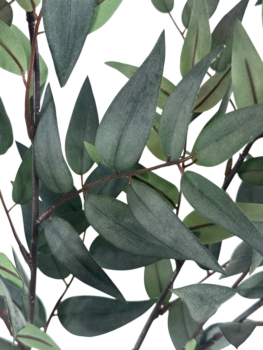 Artificial Bloom artificial eucalyptus stem with realistic deep green leaves and slender brown branches