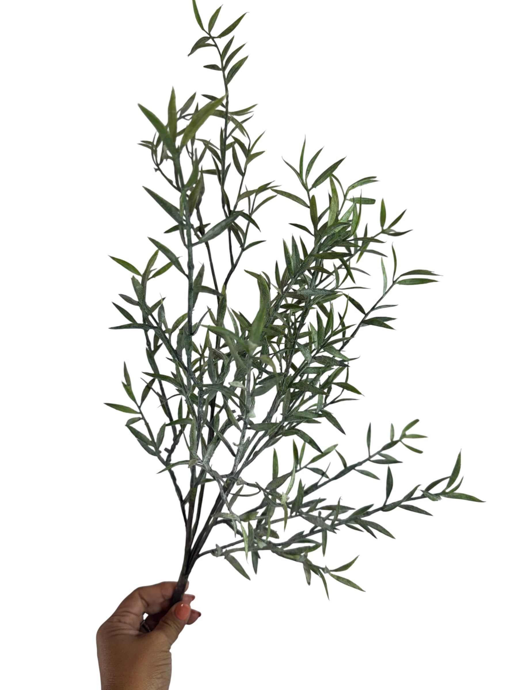 Artificial Bloom artificial willow leaf stem with frosted muted green foliage for rustic home decor
