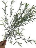 Artificial Bloom artificial willow leaf stem with frosted green foliage for rustic home decor